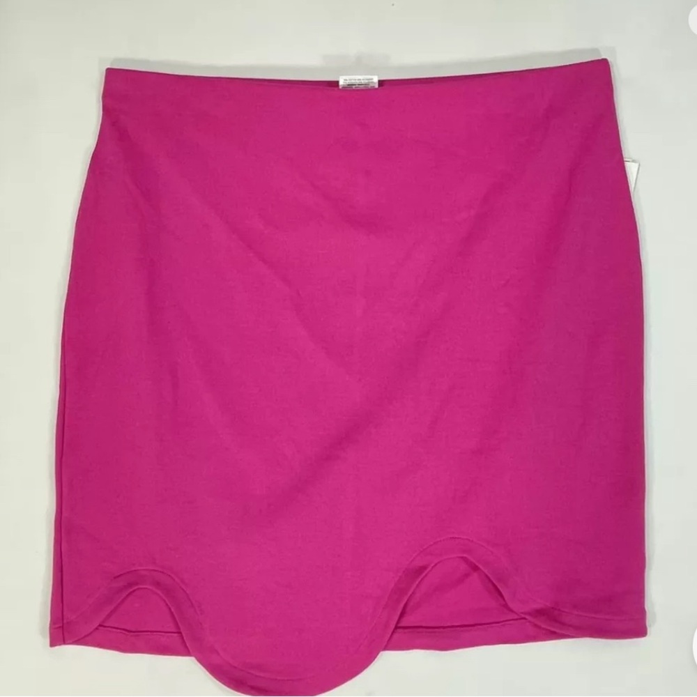 NWT Pink Sammy B for Target High-Rise Scuba A-Line, wavy structured skirt 4X